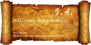 Váradi Adelaida névjegykártya