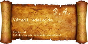 Váradi Adelaida névjegykártya
